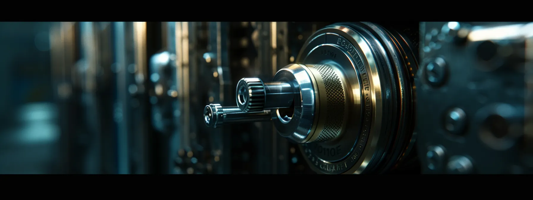 a close-up photo of a shiny, well-maintained door lock being operated smoothly by a hand.