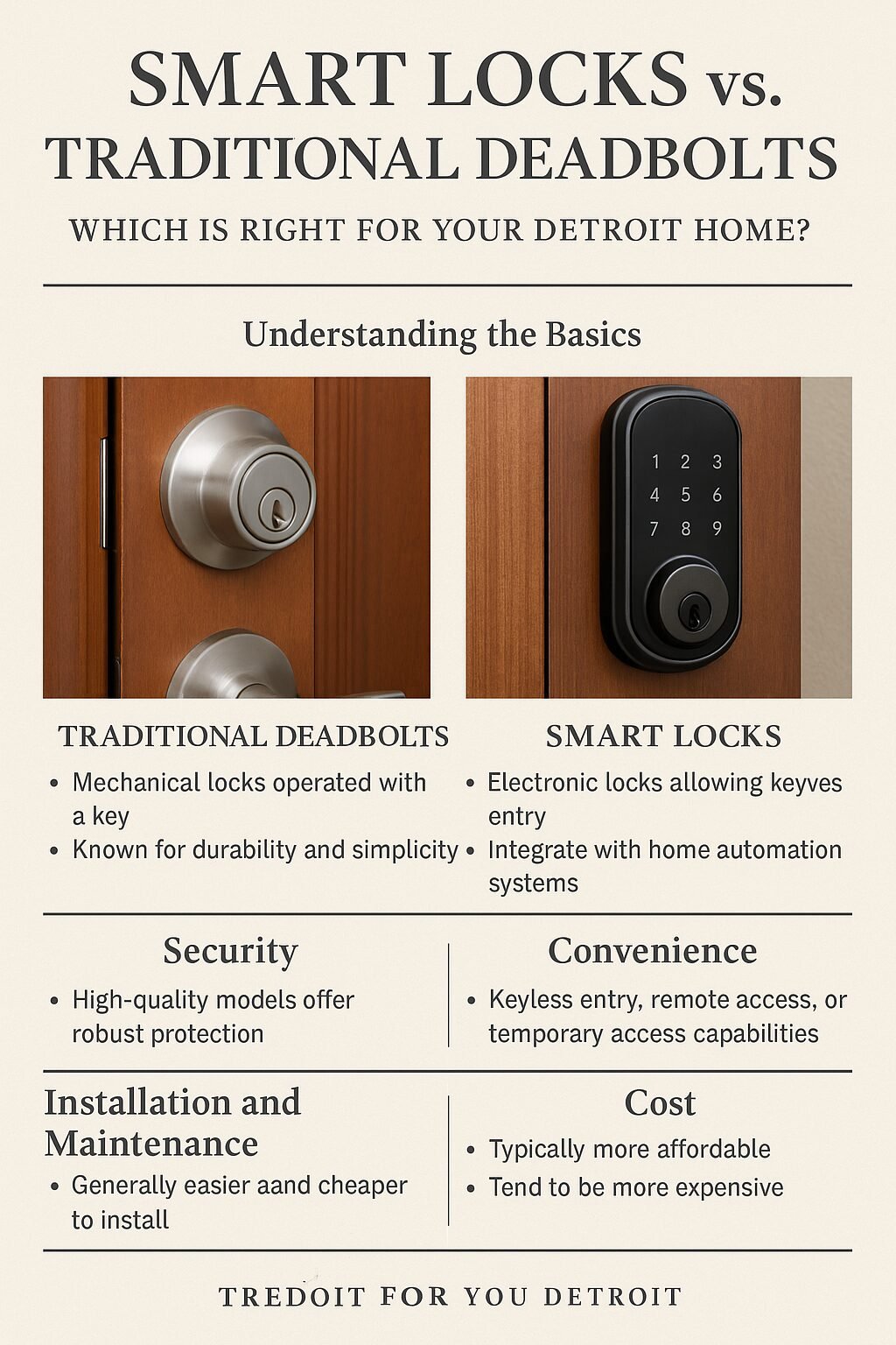 Smart Locks vs. Traditional Deadbolts Detroit